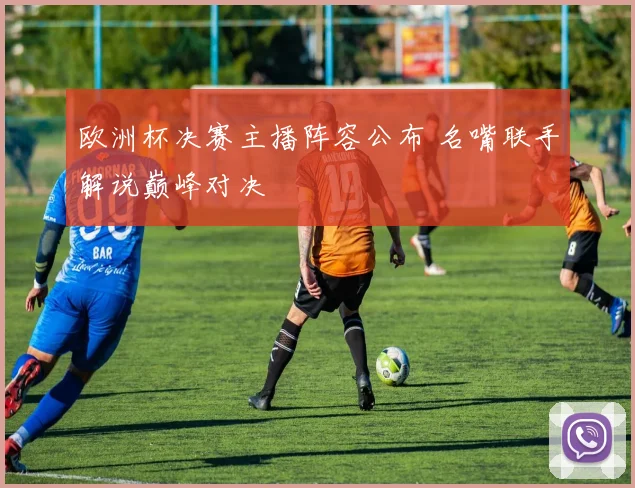 欧洲杯决赛主播阵容公布 名嘴联手解说巅峰对决